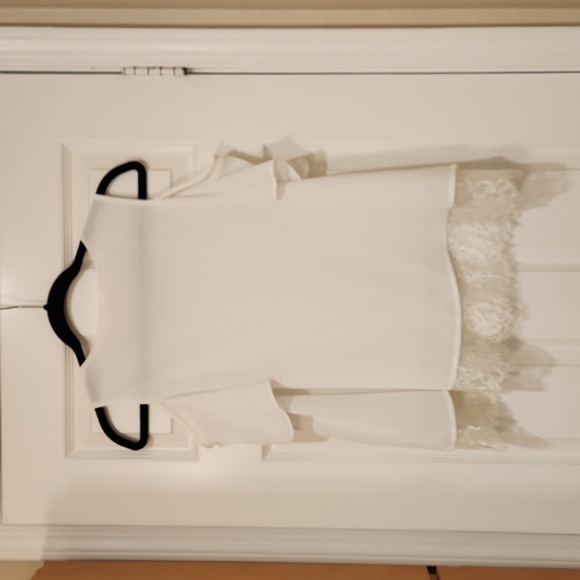 White Cold Shoulder Blouse - Picture 2 of 6